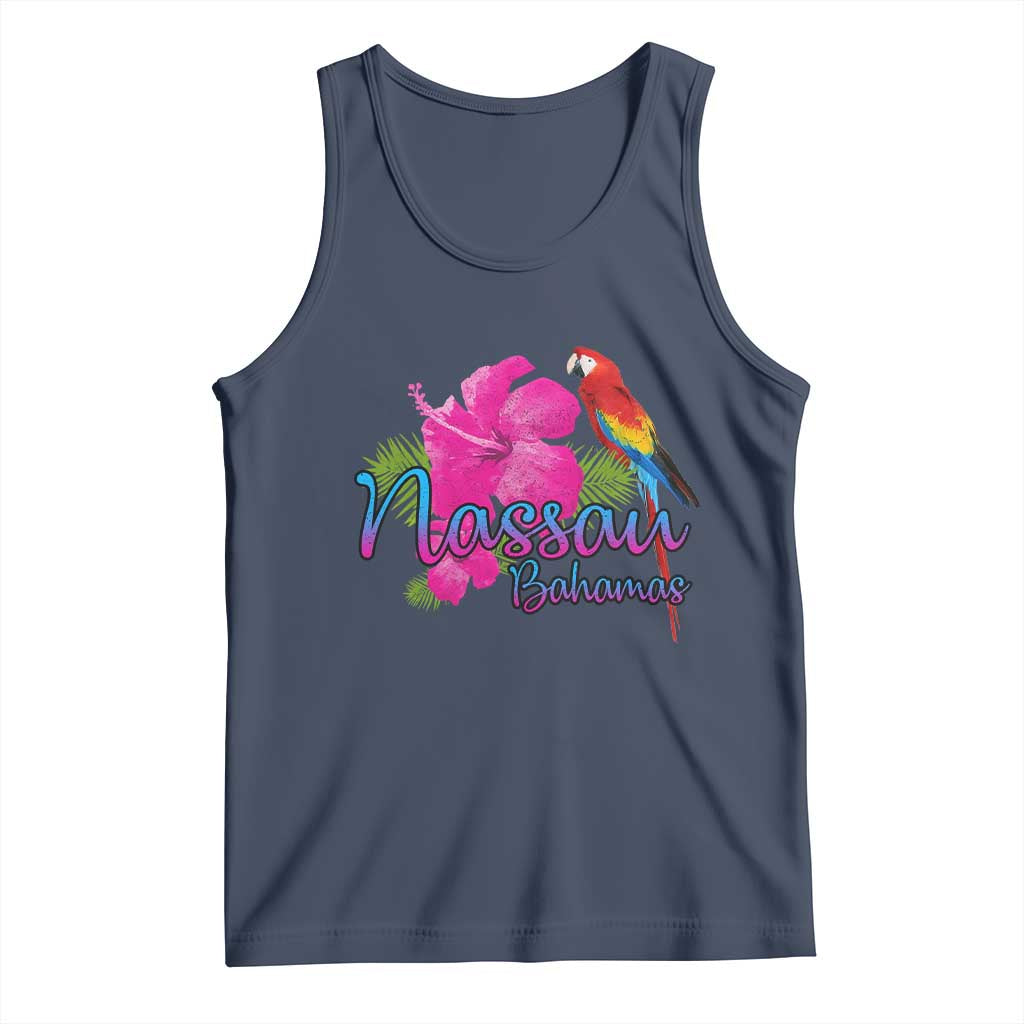 Nassau Souvenir Tank Top Caribbean Bahamas Beach Vacation TS10 Navy Print Your Wear