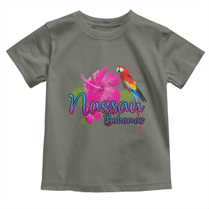 Nassau Souvenir Toddler T Shirt Caribbean Bahamas Beach Vacation TS10 Military Green Print Your Wear