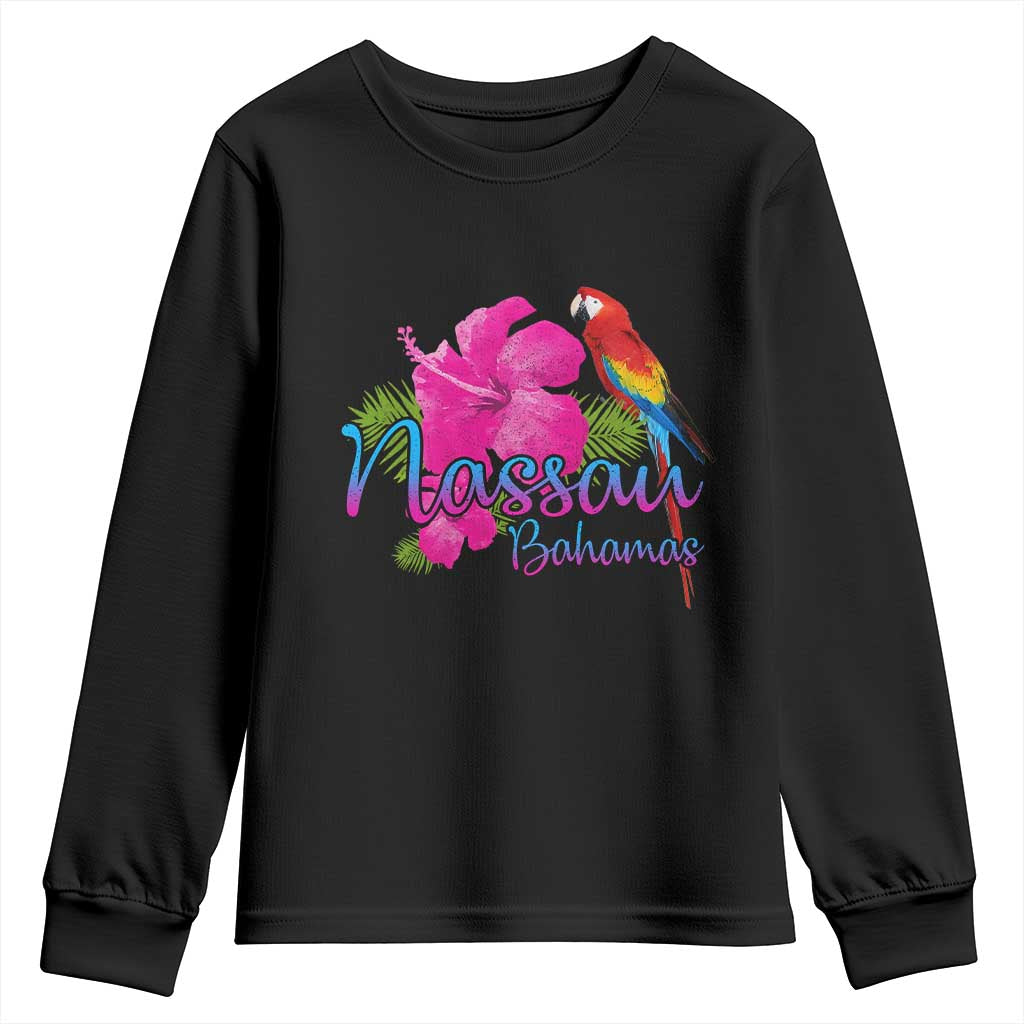 Nassau Souvenir Youth Sweatshirt Caribbean Bahamas Beach Vacation TS10 Black Print Your Wear
