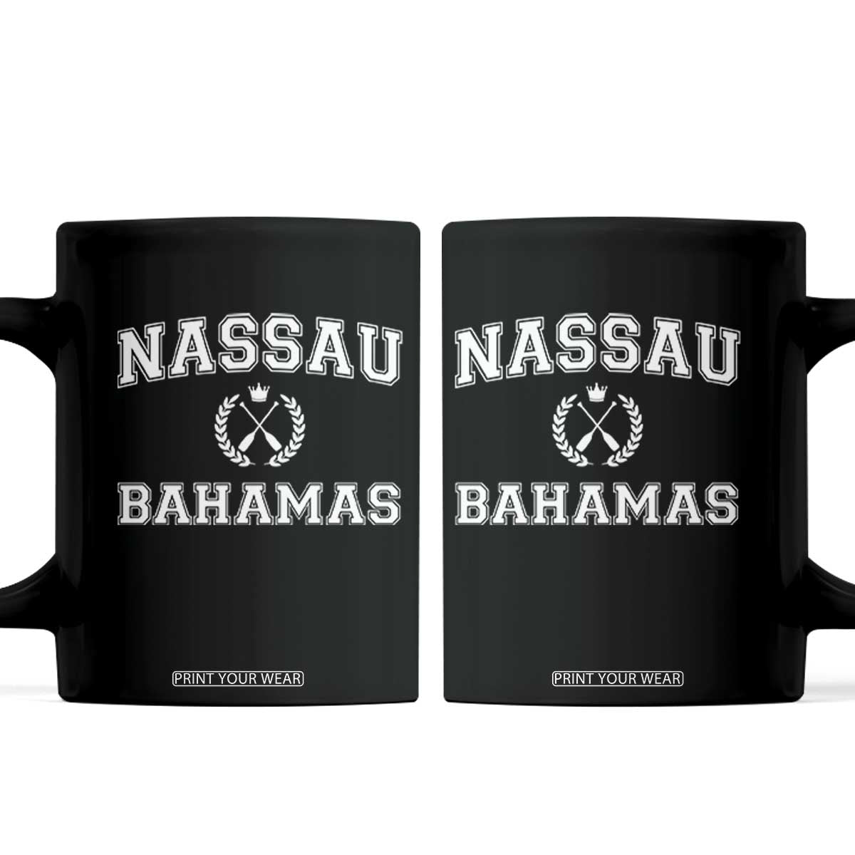 Nassau Souvenir Coffee Mug Bahamas Rowing Beach Summer Vacation TS10 Black Print Your Wear