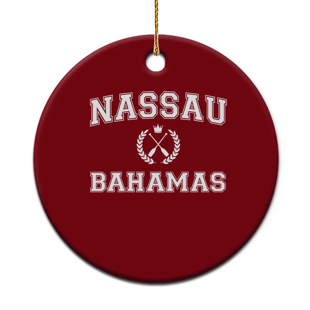 Nassau Souvenir Ceramic Ornament Bahamas Rowing Beach Summer Vacation TS10 1pc Red Print Your Wear