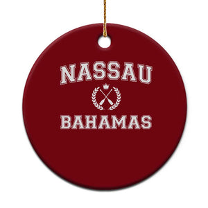 Nassau Souvenir Ceramic Ornament Bahamas Rowing Beach Summer Vacation TS10 1pc Red Print Your Wear