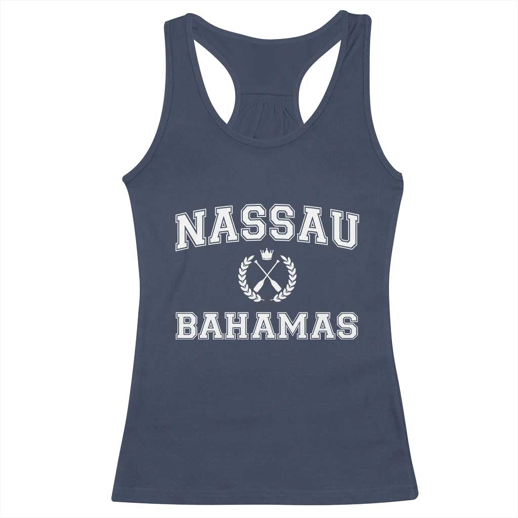 Nassau Souvenir Racerback Tank Top Bahamas Rowing Beach Summer Vacation TS10 Navy Print Your Wear