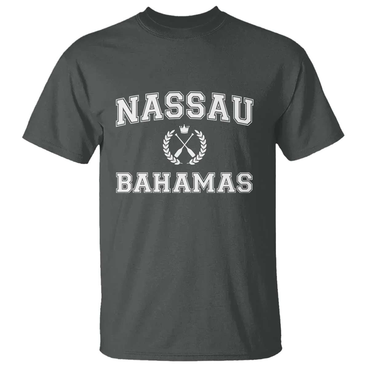 Nassau Souvenir T Shirt Bahamas Rowing Beach Summer Vacation TS10 Dark Heather Print Your Wear