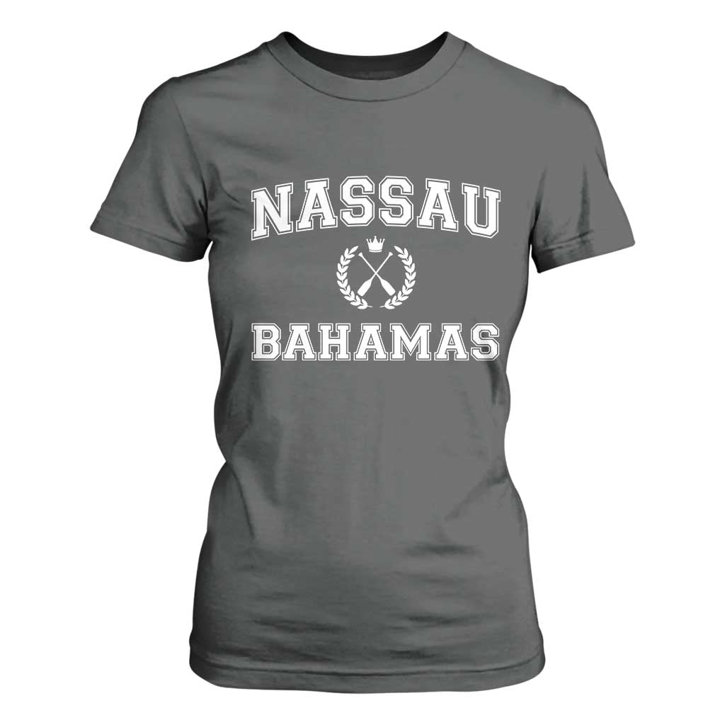 Nassau Souvenir T Shirt For Women Bahamas Rowing Beach Summer Vacation TS10 Dark Heather Print Your Wear