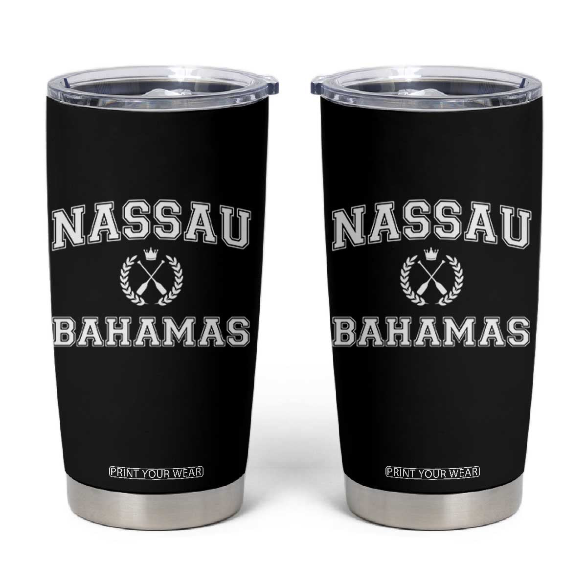 Nassau Souvenir Tumbler Cup Bahamas Rowing Beach Summer Vacation TS10 Black Print Your Wear