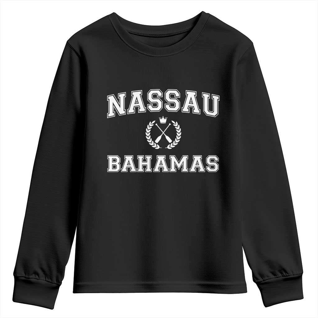 Nassau Souvenir Youth Sweatshirt Bahamas Rowing Beach Summer Vacation TS10 Black Print Your Wear