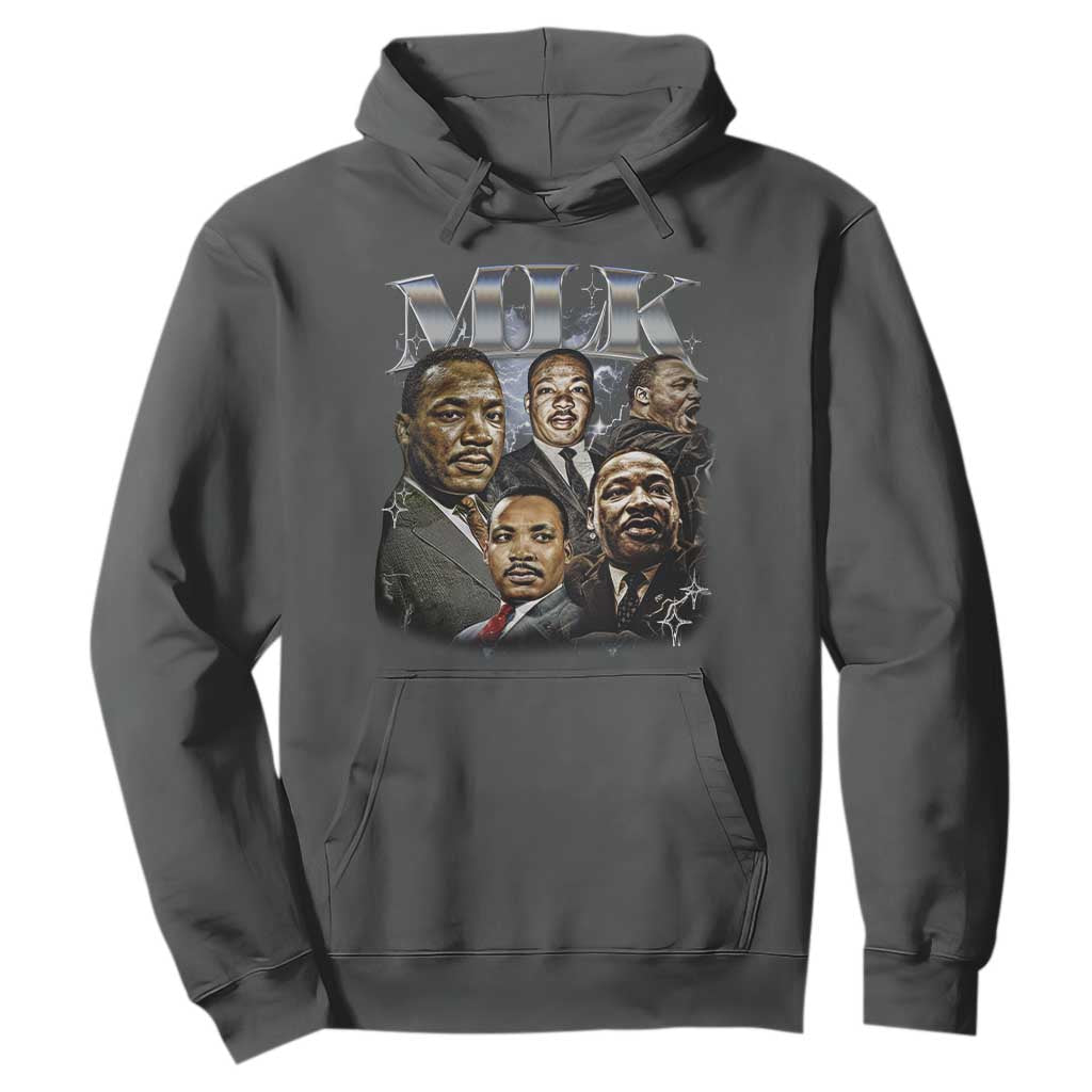 Martin Luther King Hoodie Black History Month Pride MLK Bootleg Rap Tee TS10 Dark Heather Print Your Wear
