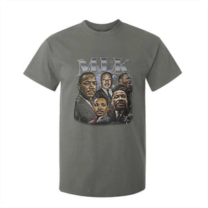 Martin Luther King T Shirt For Kid Black History Month Pride MLK Bootleg Rap Tee TS10 Military Green Print Your Wear