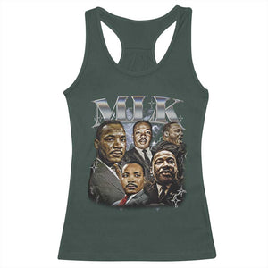 Martin Luther King Racerback Tank Top Black History Month Pride MLK Bootleg Rap Tee TS10 Dark Forest Green Print Your Wear