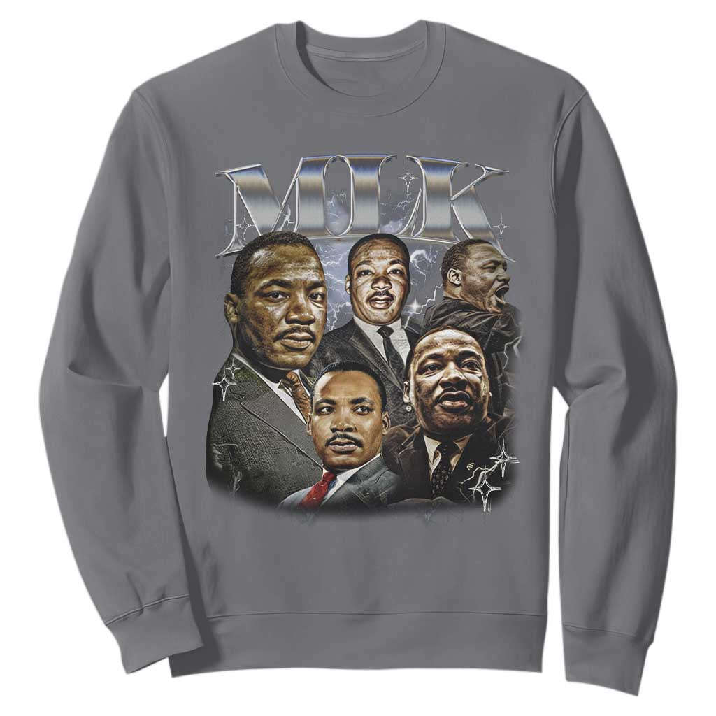 Martin Luther King Sweatshirt Black History Month Pride MLK Bootleg Rap Tee TS10 Charcoal Print Your Wear
