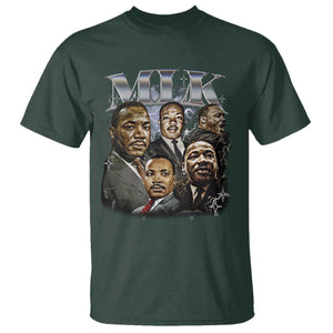 Martin Luther King T Shirt Black History Month Pride MLK Bootleg Rap Tee TS10 Dark Forest Green Print Your Wear
