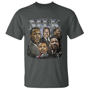 Martin Luther King T Shirt Black History Month Pride MLK Bootleg Rap Tee TS10 Dark Heather Print Your Wear