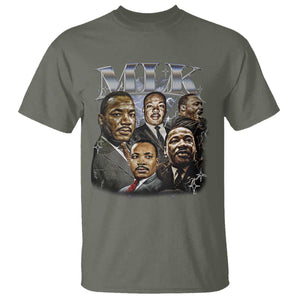 Martin Luther King T Shirt Black History Month Pride MLK Bootleg Rap Tee TS10 Military Green Print Your Wear