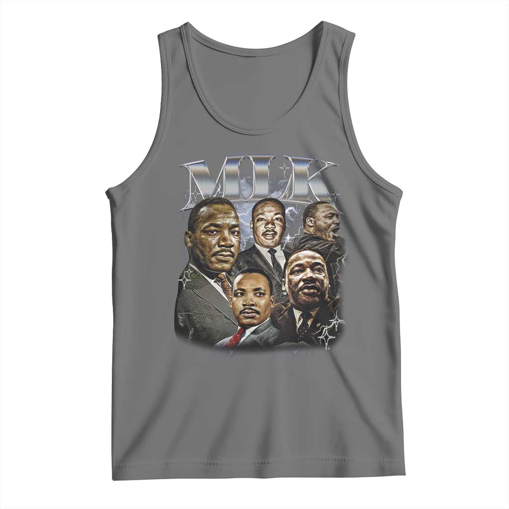 Martin Luther King Tank Top Black History Month Pride MLK Bootleg Rap Tee TS10 Black Heather Print Your Wear