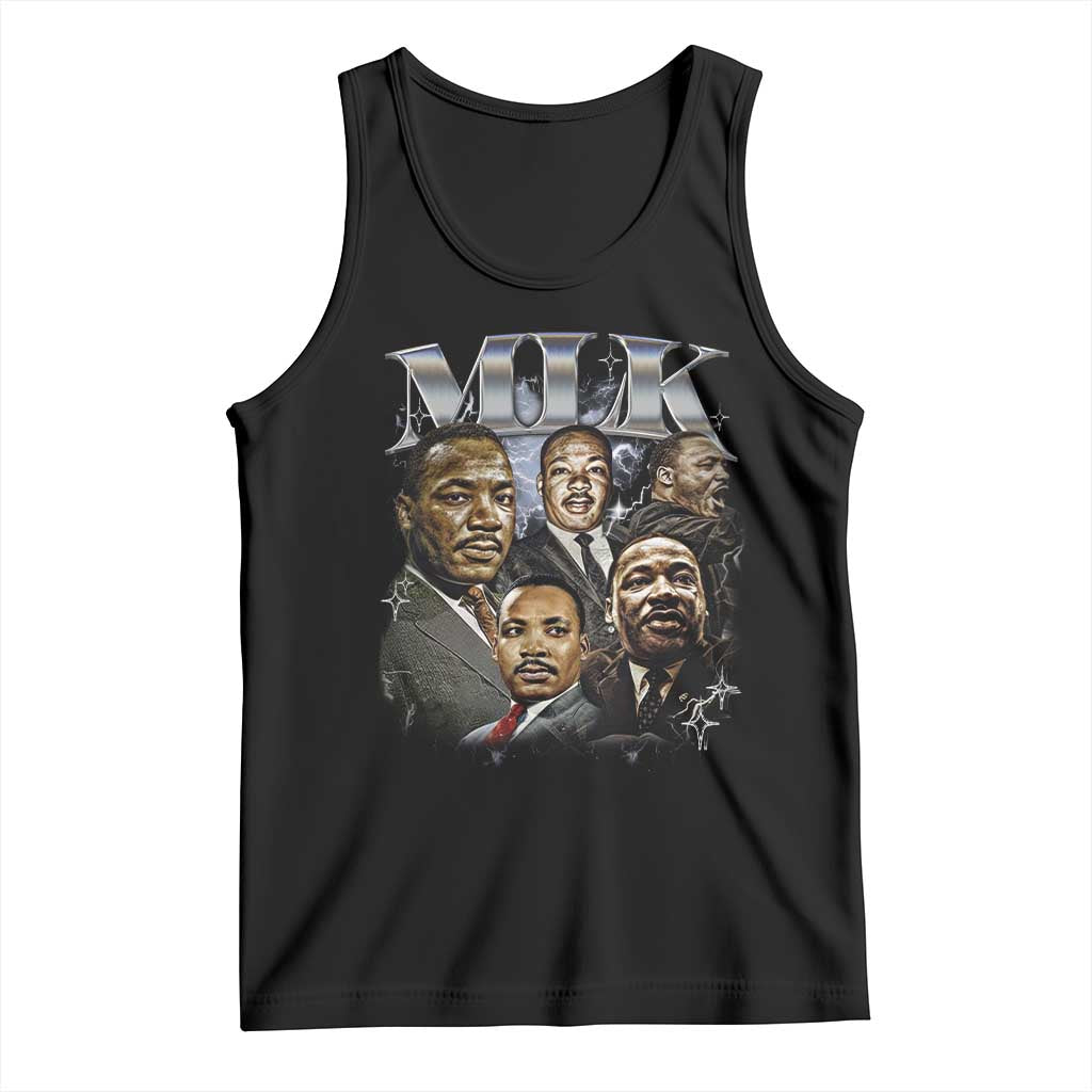 Martin Luther King Tank Top Black History Month Pride MLK Bootleg Rap Tee TS10 Black Print Your Wear