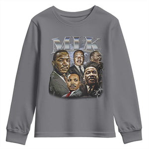 Martin Luther King Youth Sweatshirt Black History Month Pride MLK Bootleg Rap Tee TS10 Charcoal Print Your Wear