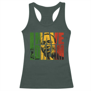 Martin Luther King Racerback Tank Top Black History Month MLK I Have A Dream TS10 Dark Forest Green Print Your Wear