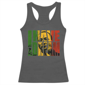 Martin Luther King Racerback Tank Top Black History Month MLK I Have A Dream TS10 Dark Heather Print Your Wear