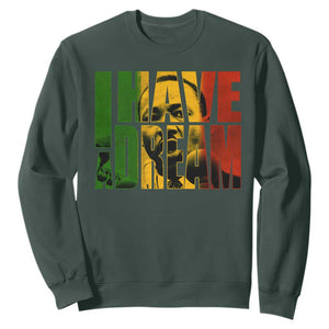 Martin Luther King Sweatshirt Black History Month MLK I Have A Dream TS10 Dark Forest Green Print Your Wear