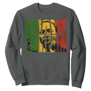 Martin Luther King Sweatshirt Black History Month MLK I Have A Dream TS10 Dark Heather Print Your Wear