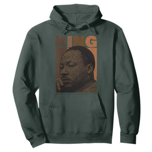 Martin Luther King Hoodie Black History Month MLK Melanin African American TS10 Dark Forest Green Print Your Wear