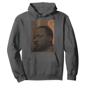 Martin Luther King Hoodie Black History Month MLK Melanin African American TS10 Dark Heather Print Your Wear