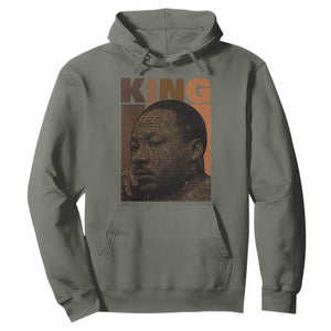 Martin Luther King Hoodie Black History Month MLK Melanin African American TS10 Military Green Print Your Wear
