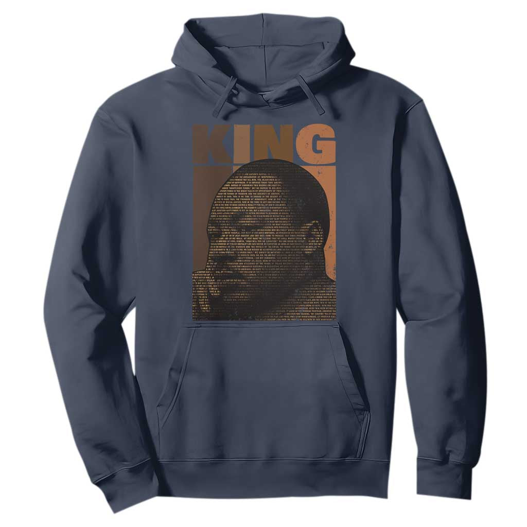 Martin Luther King Hoodie Black History Month MLK Melanin African American TS10 Navy Print Your Wear