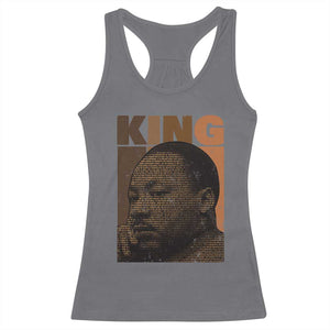 Martin Luther King Racerback Tank Top Black History Month MLK Melanin African American TS10 Charcoal Print Your Wear