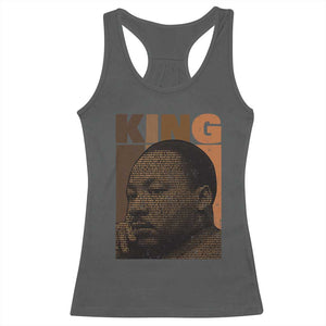 Martin Luther King Racerback Tank Top Black History Month MLK Melanin African American TS10 Dark Heather Print Your Wear