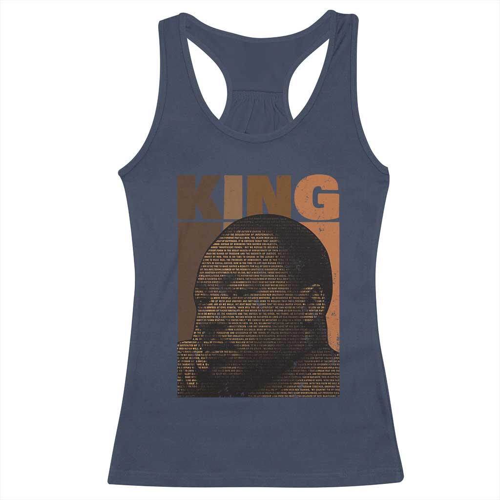 Martin Luther King Racerback Tank Top Black History Month MLK Melanin African American TS10 Navy Print Your Wear