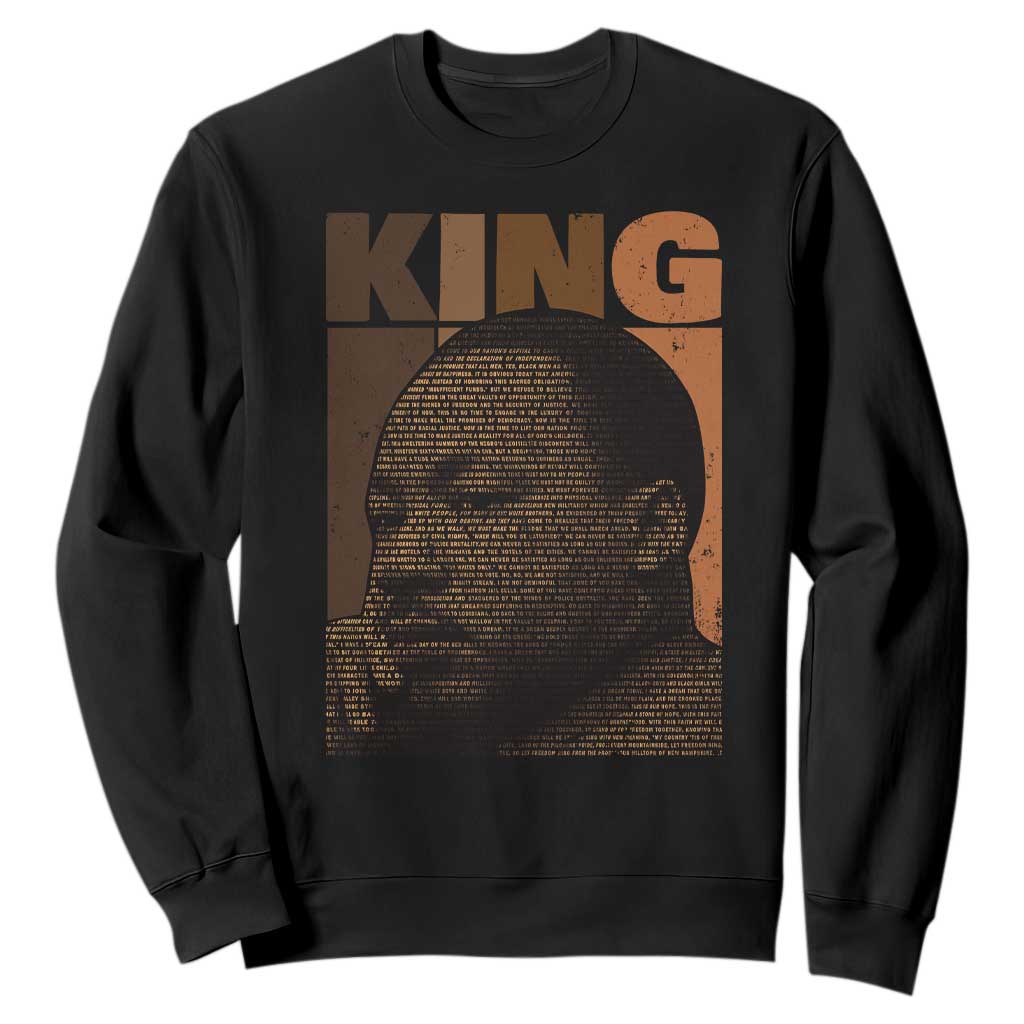 Martin Luther King Sweatshirt Black History Month MLK Melanin African American TS10 Black Print Your Wear