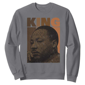 Martin Luther King Sweatshirt Black History Month MLK Melanin African American TS10 Charcoal Print Your Wear