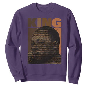 Martin Luther King Sweatshirt Black History Month MLK Melanin African American TS10 Purple Print Your Wear