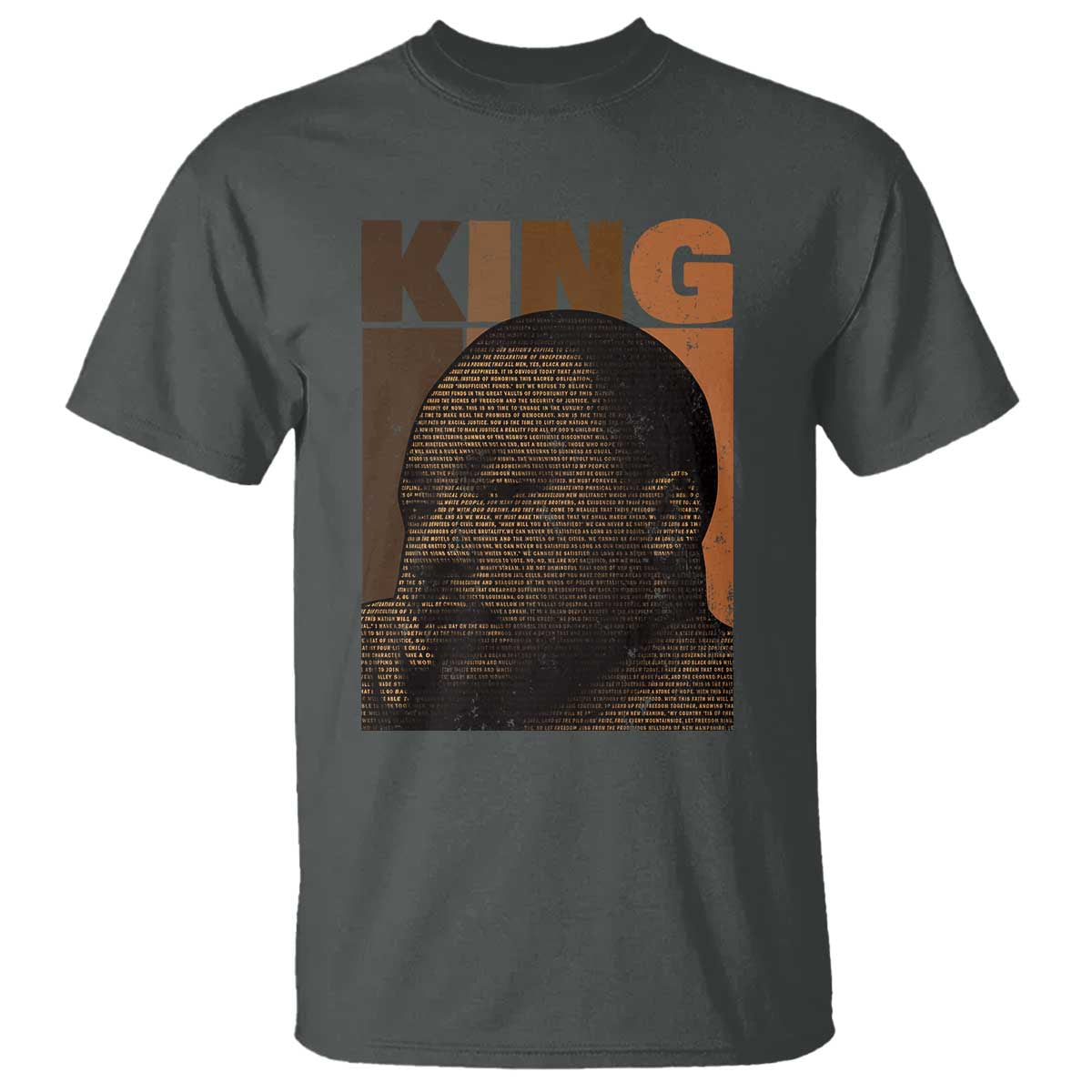 Martin Luther King T Shirt Black History Month MLK Melanin African American TS10 Dark Heather Print Your Wear