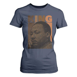 Martin Luther King T Shirt For Women Black History Month MLK Melanin African American TS10 Navy Print Your Wear