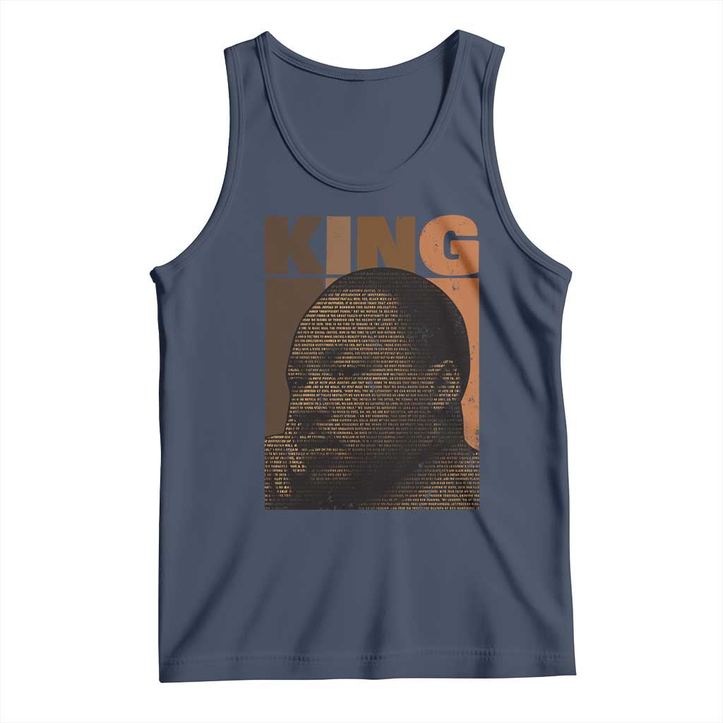 Martin Luther King Tank Top Black History Month MLK Melanin African American TS10 Navy Print Your Wear