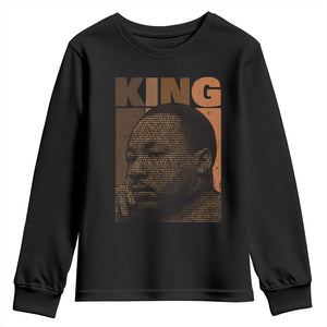 Martin Luther King Youth Sweatshirt Black History Month MLK Melanin African American TS10 Black Print Your Wear
