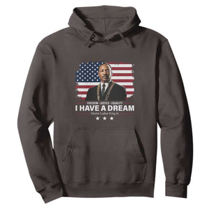 Martin Luther King Hoodie I Have A Dream Freedom Justice Equality MLK Day Black History Month TS10 Dark Chocolate Print Your Wear