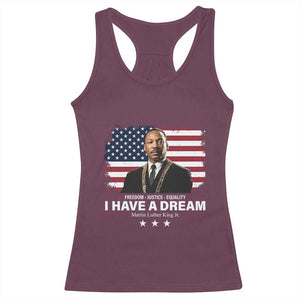 Martin Luther King Racerback Tank Top I Have A Dream Freedom Justice Equality MLK Day Black History Month TS10 Maroon Print Your Wear