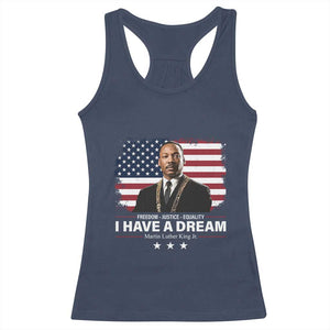 Martin Luther King Racerback Tank Top I Have A Dream Freedom Justice Equality MLK Day Black History Month TS10 Navy Print Your Wear