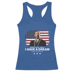 Martin Luther King Racerback Tank Top I Have A Dream Freedom Justice Equality MLK Day Black History Month TS10 Royal Blue Print Your Wear