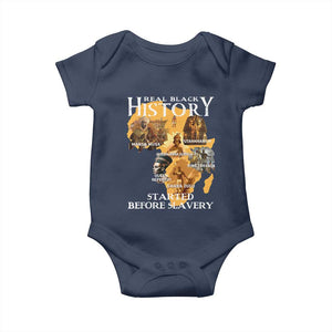Black History Baby Onesie Didnt Start With Slavery TS10 Navy Print Your Wear