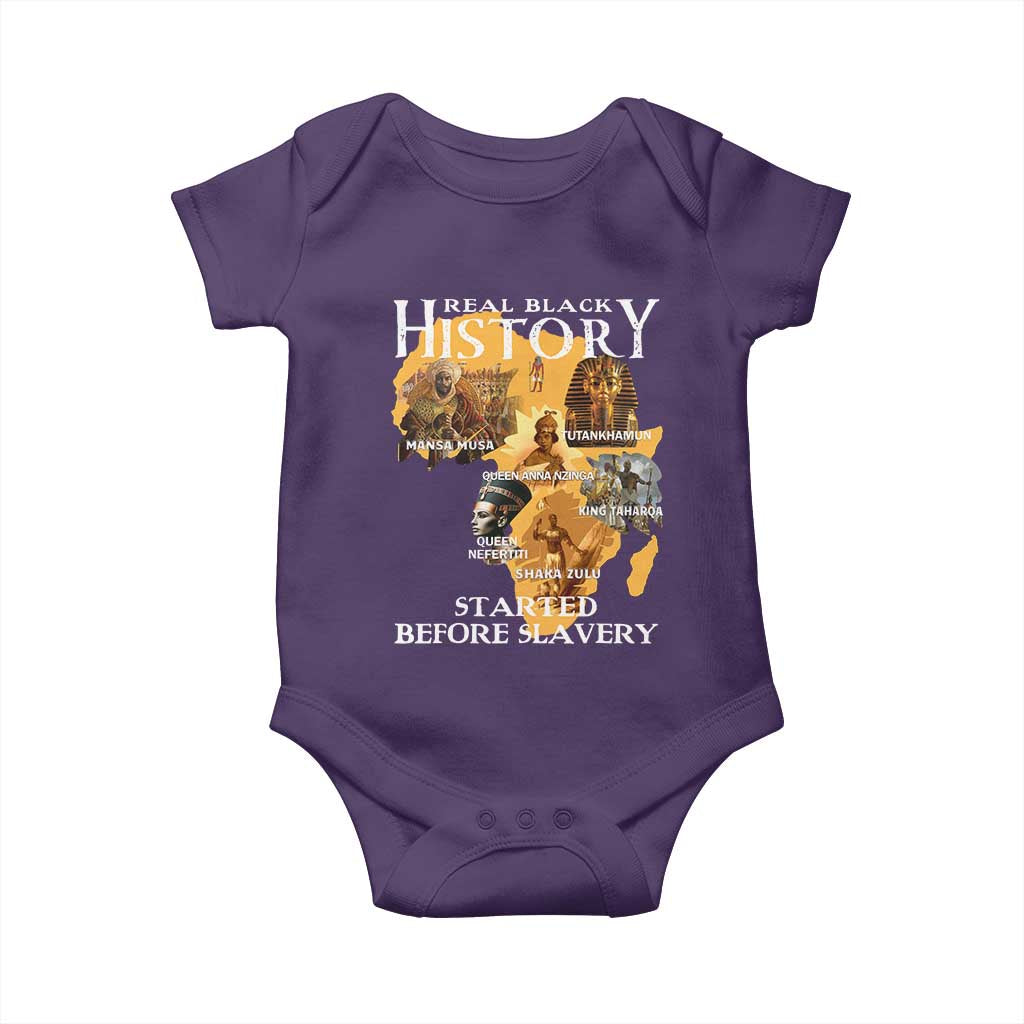 Black History Baby Onesie Didnt Start With Slavery TS10 Purple Print Your Wear