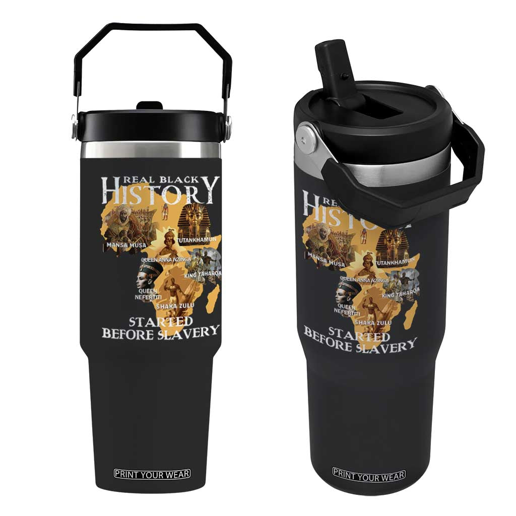 Black History Flip Straw Tumbler Didnt Start With Slavery TS10 One Size: 30 oz Black Print Your Wear