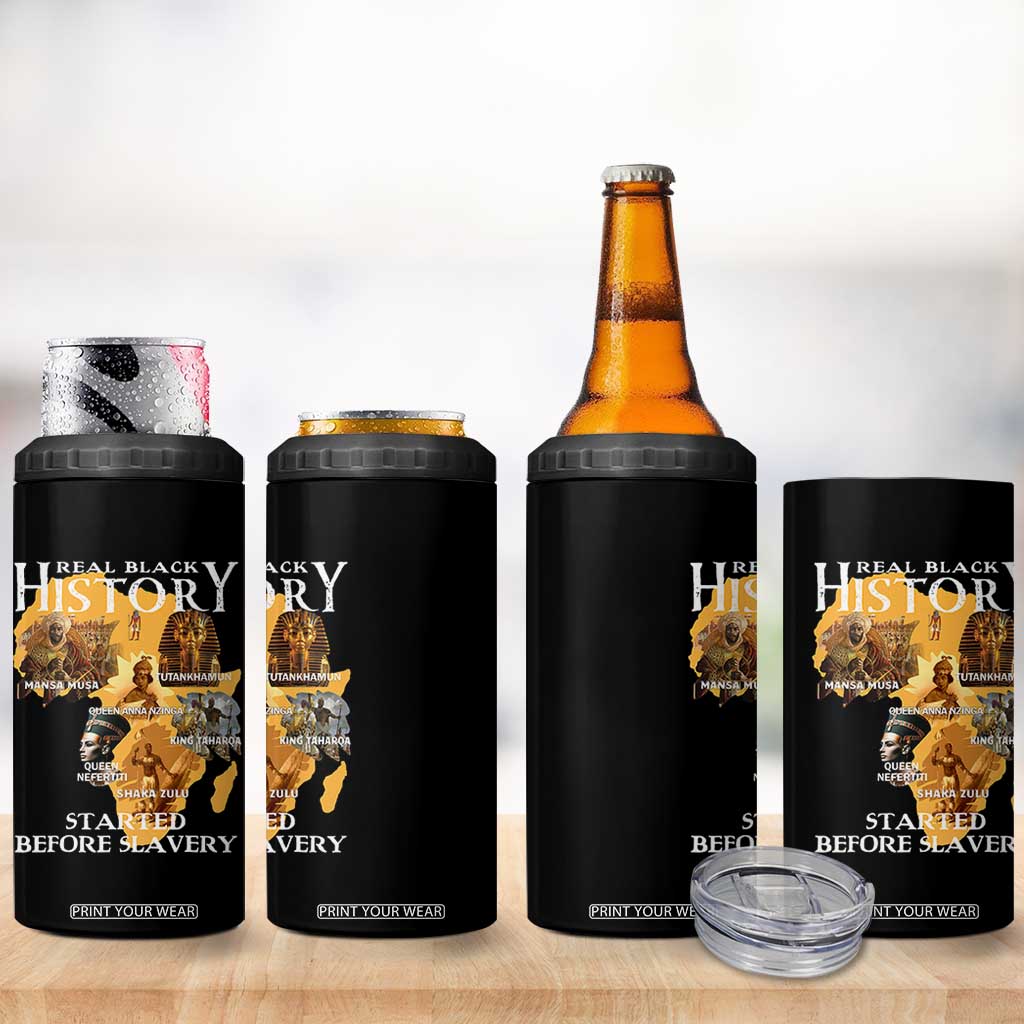 Black History 4 in 1 Can Cooler Tumbler Didnt Start With Slavery TS10 Print Your Wear