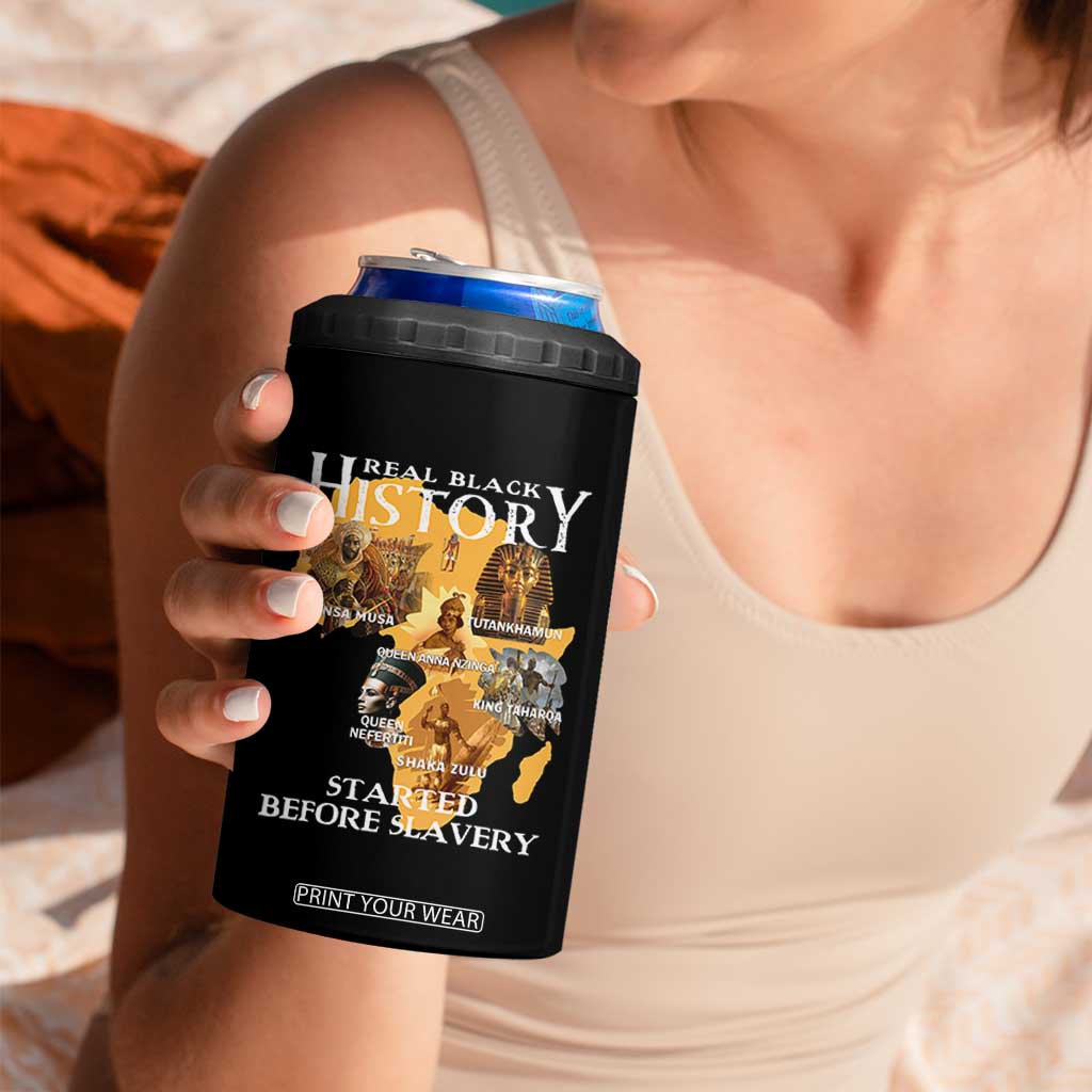 Black History 4 in 1 Can Cooler Tumbler Didnt Start With Slavery TS10 Print Your Wear