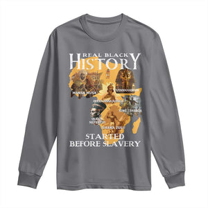 Black History Long Sleeve Shirt Didnt Start With Slavery TS10 Charcoal Print Your Wear