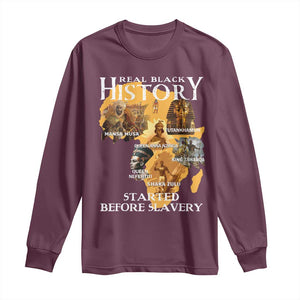 Black History Long Sleeve Shirt Didnt Start With Slavery TS10 Maroon Print Your Wear